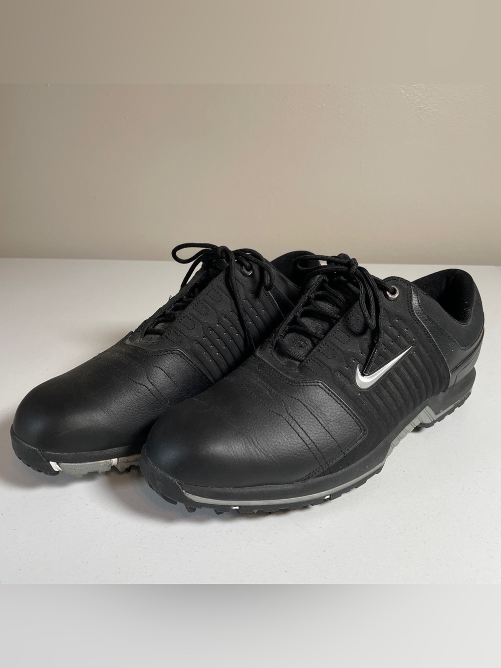Nike Air Zoom Tour Men's Size 9.5 Black Leather Golf Shoes 336046-001